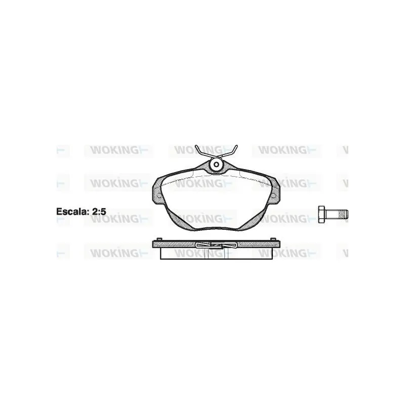 Jeu de 4 plaquettes de frein arrière WOKING P13033.00