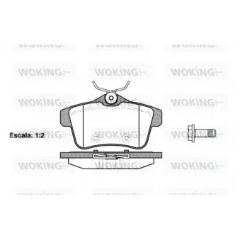 Jeu de 4 plaquettes de frein arrière WOKING