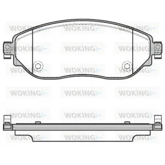 Jeu de 4 plaquettes de frein avant WOKING