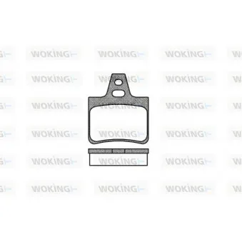 Jeu de 4 plaquettes de frein arrière WOKING P2113.00