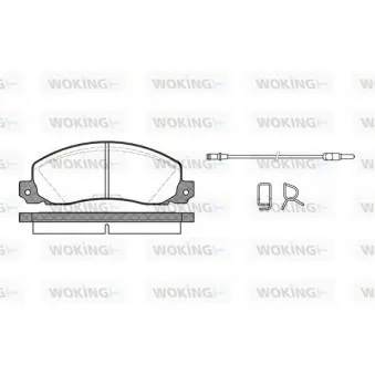 Jeu de 4 plaquettes de frein avant WOKING P3023.02