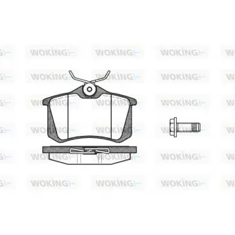 Jeu de 4 plaquettes de frein arrière WOKING P3633.05