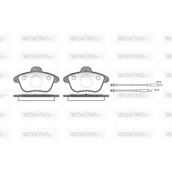 Jeu de 4 plaquettes de frein avant WOKING P5013.14