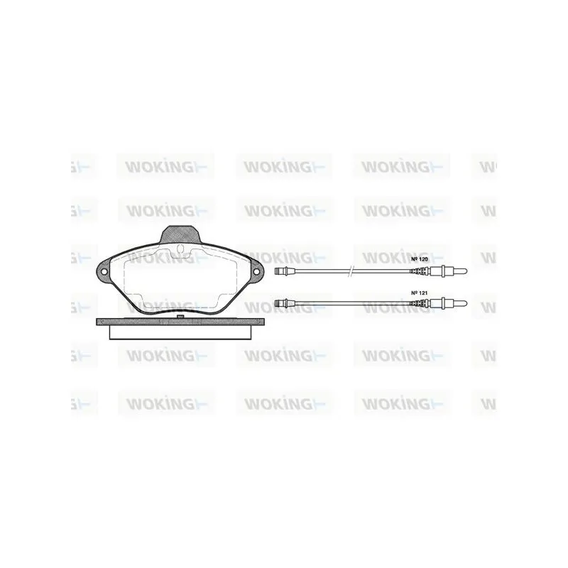 Jeu de 4 plaquettes de frein avant WOKING P5393.04