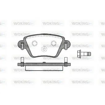 Jeu de 4 plaquettes de frein arrière WOKING P6773.10