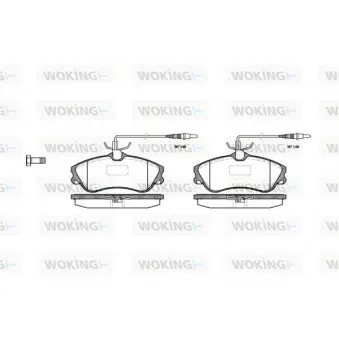 Jeu de 4 plaquettes de frein avant WOKING P7343.04