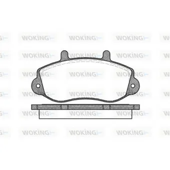 Jeu de 4 plaquettes de frein avant WOKING