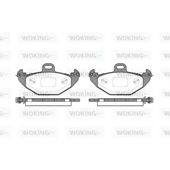 Jeu de 4 plaquettes de frein arrière WOKING P7863.00