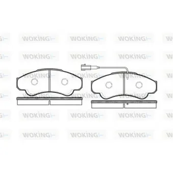Jeu de 4 plaquettes de frein avant WOKING P8593.01