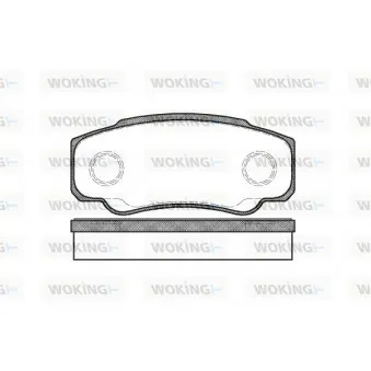 Jeu de 4 plaquettes de frein arrière WOKING P8613.00