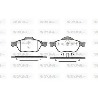 Jeu de 4 plaquettes de frein avant WOKING P8623.00