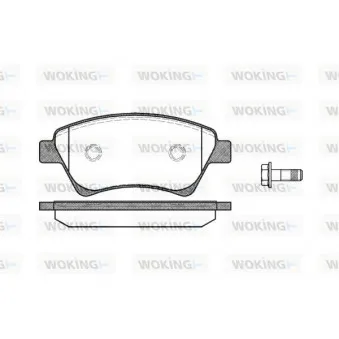 Jeu de 4 plaquettes de frein avant WOKING P8763.00