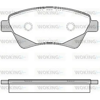 Jeu de 4 plaquettes de frein avant WOKING P8763.20