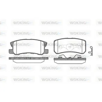 Jeu de 4 plaquettes de frein arrière WOKING P9033.02