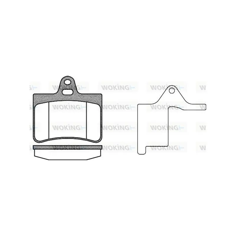 Jeu de 4 plaquettes de frein arrière WOKING P9303.20