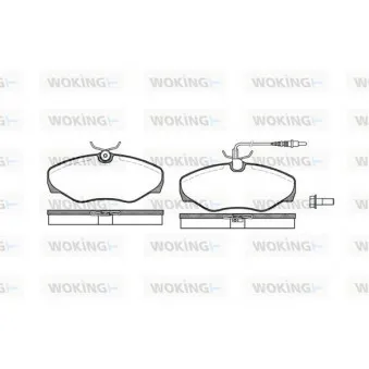 Jeu de 4 plaquettes de frein avant WOKING P9343.01