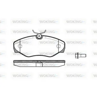 Jeu de 4 plaquettes de frein avant WOKING