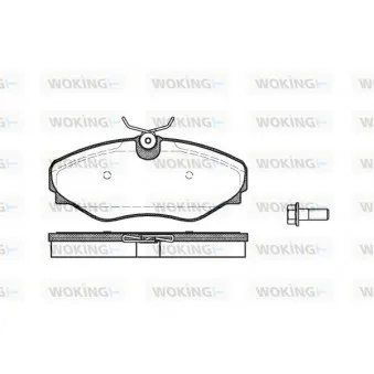 Jeu de 4 plaquettes de frein avant WOKING P9343.20