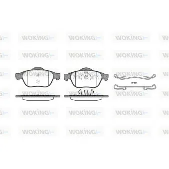 Jeu de 4 plaquettes de frein avant WOKING P9433.00
