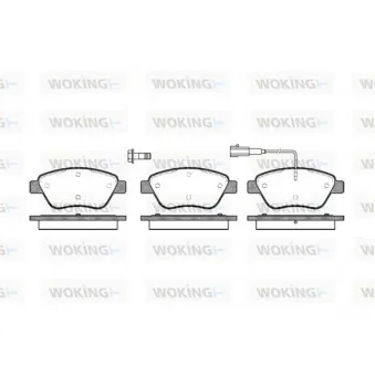 Jeu de 4 plaquettes de frein avant WOKING P9583.01