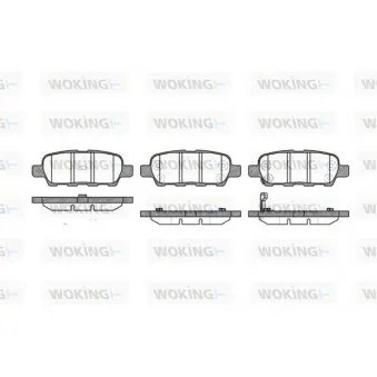 Jeu de 4 plaquettes de frein arrière WOKING P9763.01