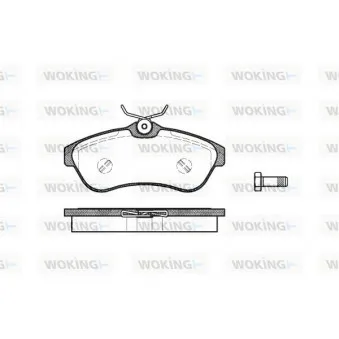 Jeu de 4 plaquettes de frein avant WOKING P9803.00
