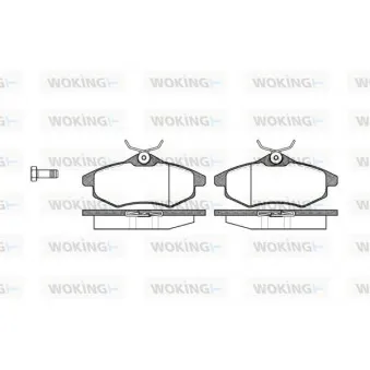 Jeu de 4 plaquettes de frein avant WOKING P9813.00
