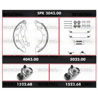Kit de freins, freins à tambours WOKING SPK 3043.00