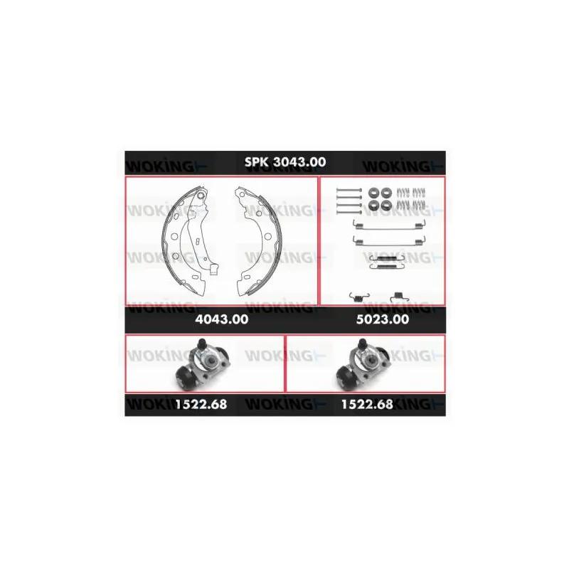 Kit de freins, freins à tambours WOKING SPK 3043.00