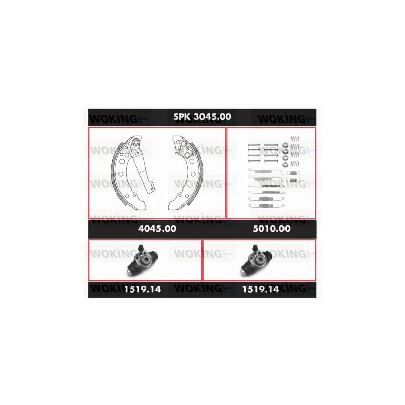 Kit de freins, freins à tambours WOKING SPK 3045.00