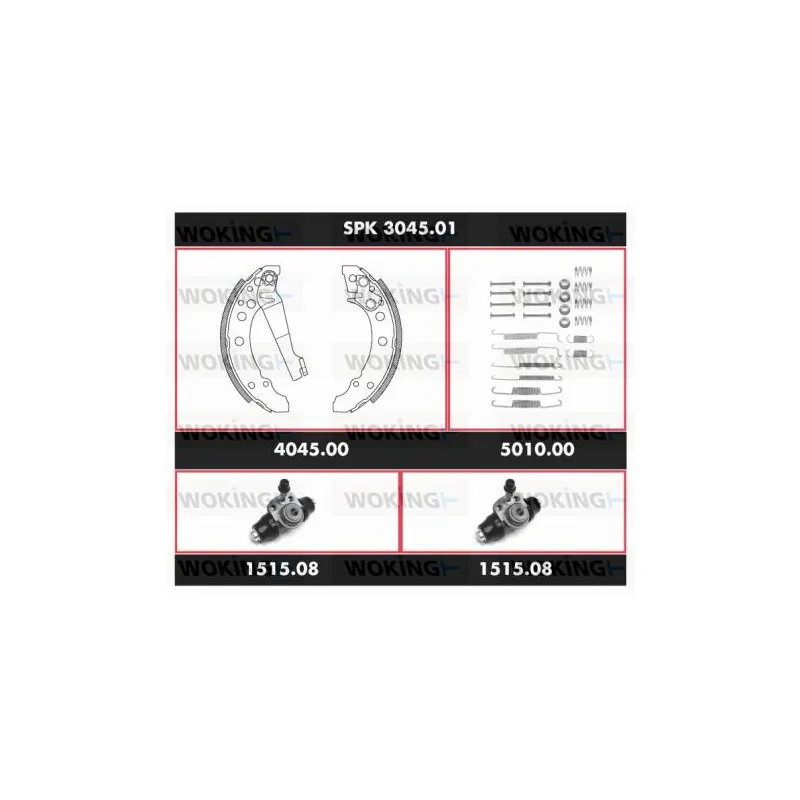 Kit de freins, freins à tambours WOKING SPK 3045.01