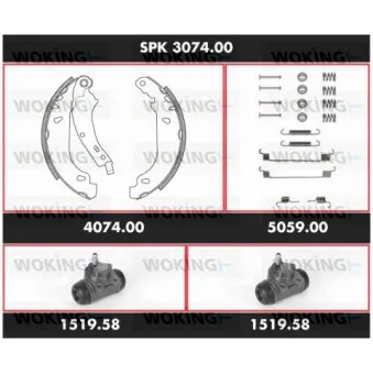 Kit de freins, freins à tambours WOKING SPK 3074.00