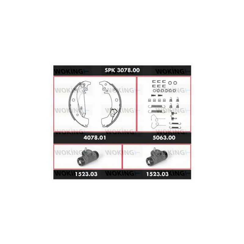 Kit de freins, freins à tambours WOKING SPK 3078.00