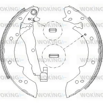 Jeu de mâchoires de frein WOKING Z4027.01