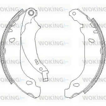 Jeu de mâchoires de frein WOKING Z4076.00