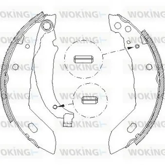 Jeu de mâchoires de frein WOKING Z4083.00