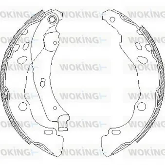 Jeu de mâchoires de frein WOKING Z4152.00