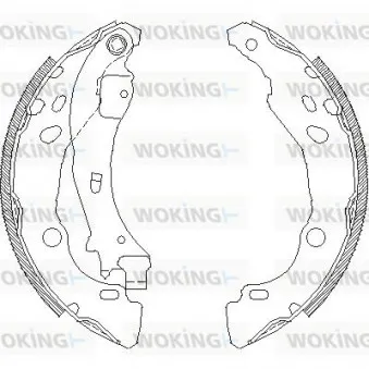 Jeu de mâchoires de frein WOKING Z4152.01