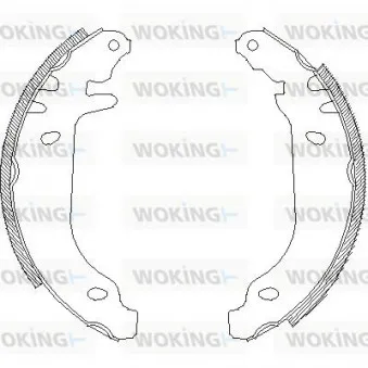 Jeu de mâchoires de frein WOKING Z4169.00