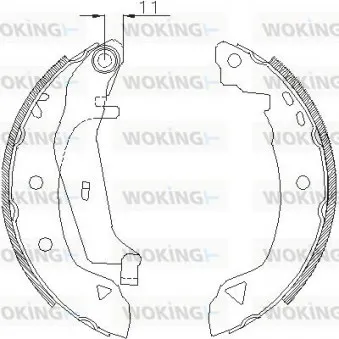 Jeu de mâchoires de frein WOKING Z4182.02