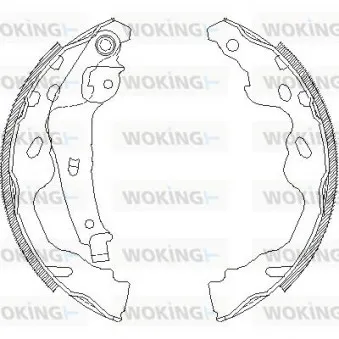 Jeu de mâchoires de frein WOKING Z4187.00
