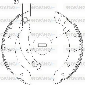 Jeu de mâchoires de frein WOKING Z4199.01