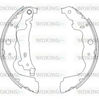 Jeu de mâchoires de frein WOKING Z4237.00