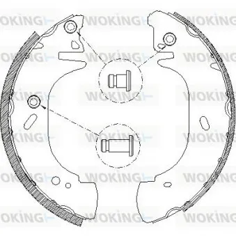 Jeu de mâchoires de frein WOKING Z4306.01
