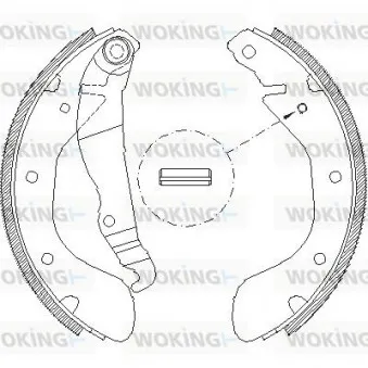 Jeu de mâchoires de frein WOKING Z4307.00