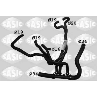 Durite de radiateur SASIC 3404111