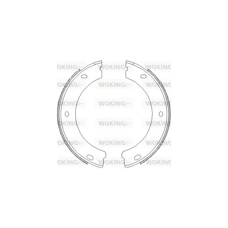 Jeu de mâchoires de frein, frein de stationnement WOKING Z4652.00