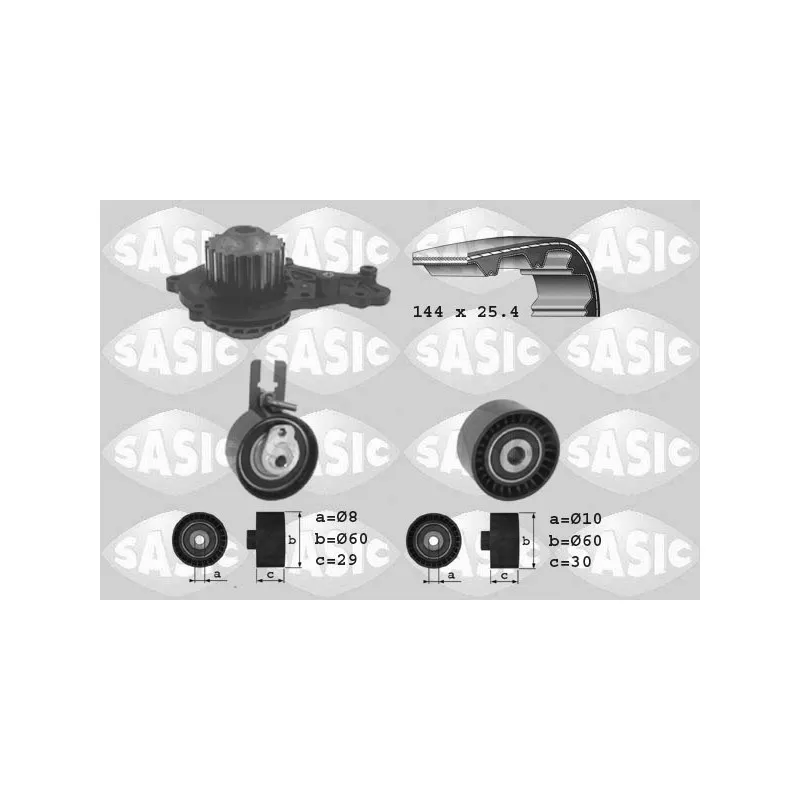 Pompe à eau + kit de courroie de distribution SASIC 3900009