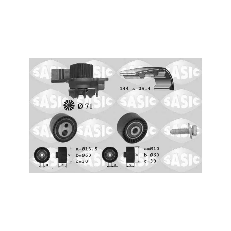 Pompe à eau + kit de courroie de distribution SASIC 3900013