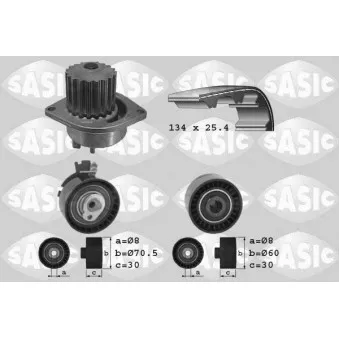 Pompe à eau + kit de courroie de distribution SASIC 3900015